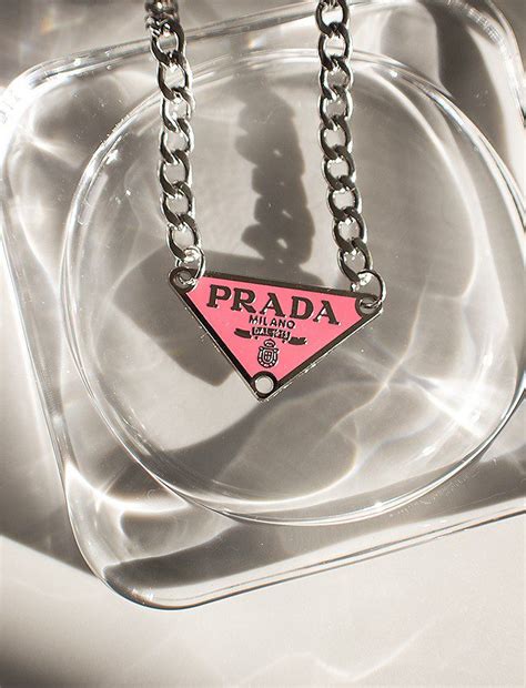 prada heart jewelry|Prada symbol necklace.